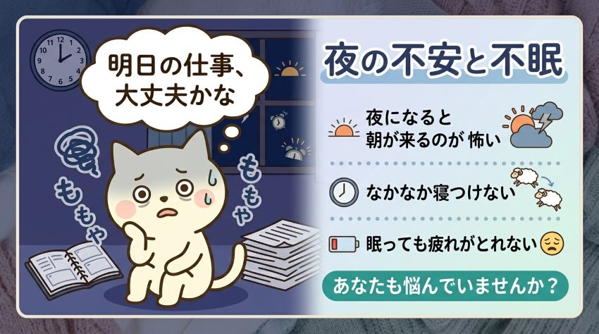 眠っても疲れがとれないイラスト
