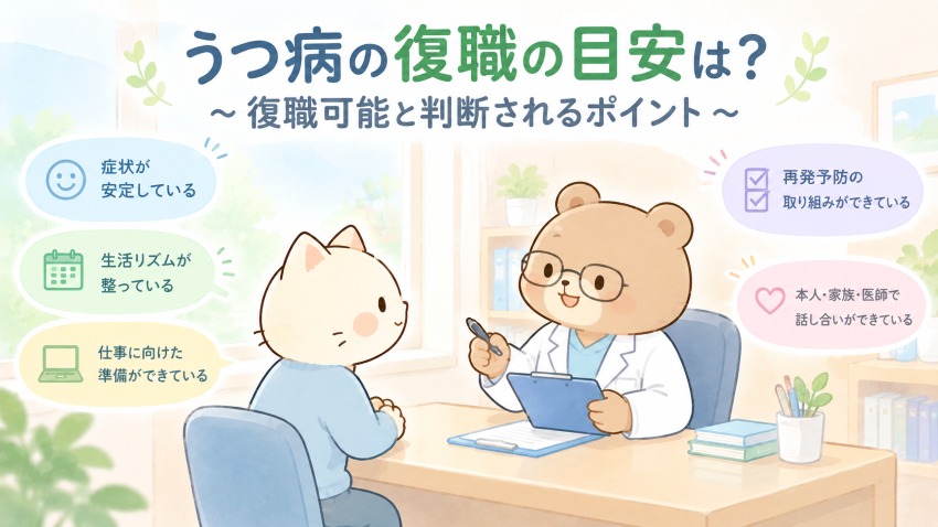 うつ病の復職の目安は？復職可能と判断されるポイント