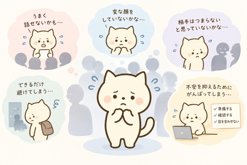 社交不安のイラスト